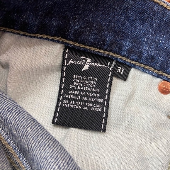 7 for all Mankind Paxtyn skinny mens jeans size 31 blue stretchy denim - Picture 6 of 12